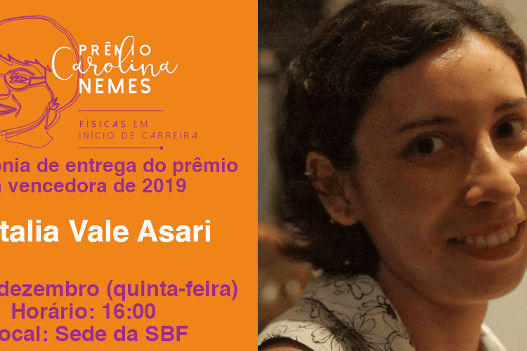 Natalia Vale Asari recebe Prêmio Carolina Nemes 2019