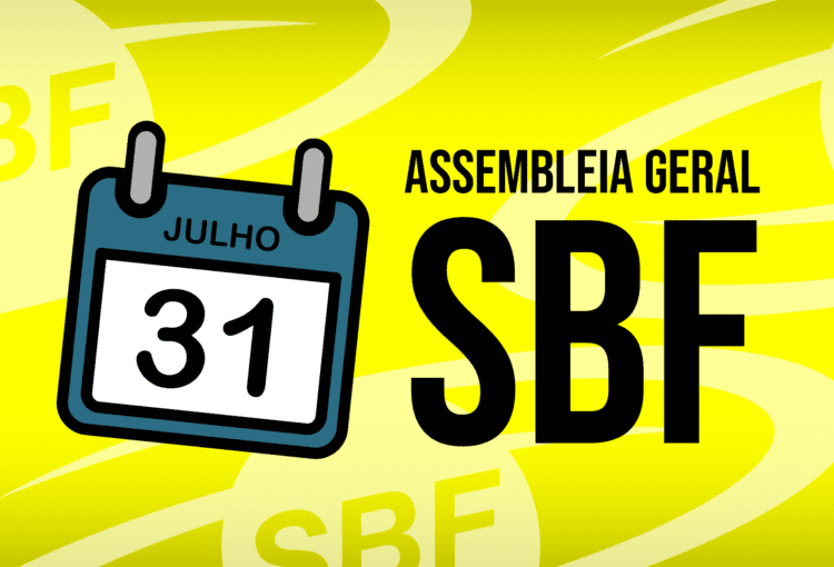 Chamada para a Assembleia Geral da SBF no dia 31 de Julho de 2024.